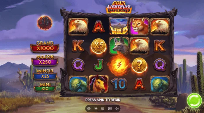 Màn hình trò chơi Colt Lightning Inferno