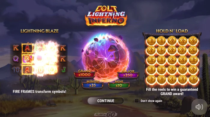 Màn hình chính Colt Lightning Inferno